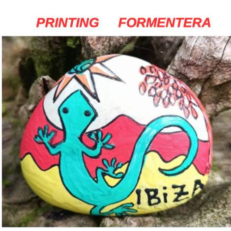 7334517 - Etnico iman piedra lagarto estrella formentera