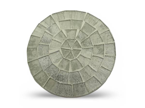 7334685 - Etnico posavasos cristal redondo blanco
