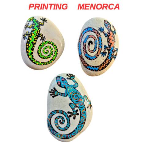 7334717 - Etnico iman piedra lagarto colores menorca
