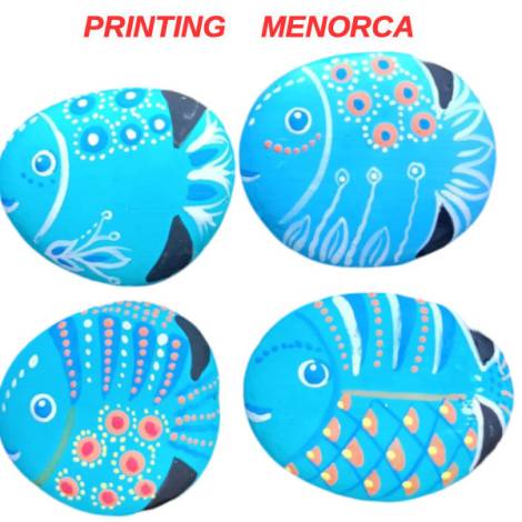 7334719 - Etnico iman piedra peces azules Menorca