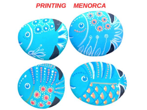 7334719 - Etnico iman piedra peces azules Menorca