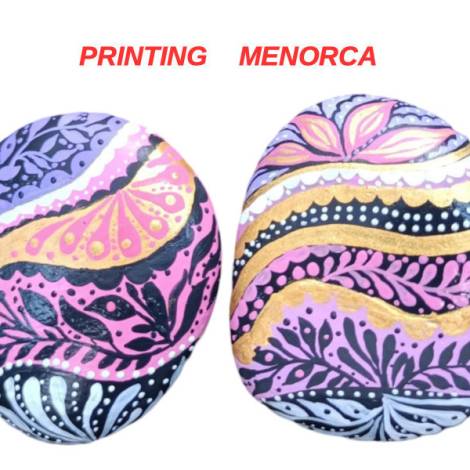 7334721 - Etnico iman piedras hojas lilas Menorca