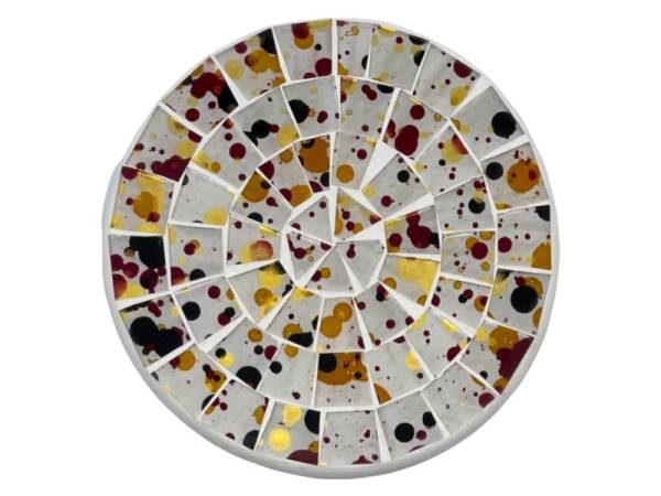 7334779 - Etnico posavasos cerámica cristal 10cm redondo puntos