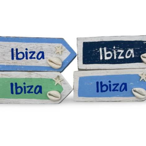 7334819 - Etnico iman madera letrero Ibiza