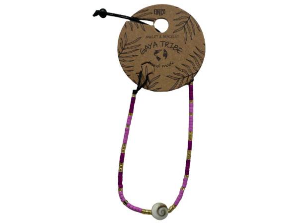 7334851 - Etnico pulsera tobillera concha color 3