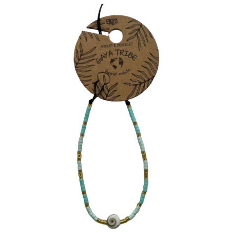 7334852 - Etnico pulsera tobillera concha color 4
