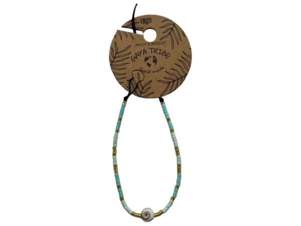 7334852 - Etnico pulsera tobillera concha color 4