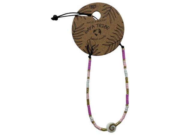 7334858 - Etnico pulsera tobillera concha color 10