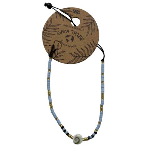 7334859 - Etnico pulsera tobillera concha color 11