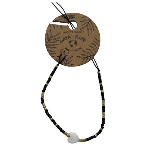 7334861 - Etnico pulsera tobillera corazón color 1