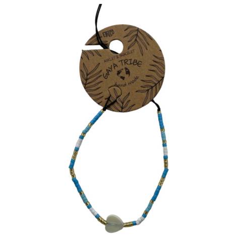 7334862 - Etnico pulsera tobillera corazón color 2