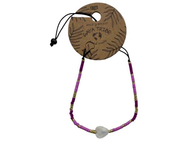 7334863 - Etnico pulsera tobillera corazón color 3