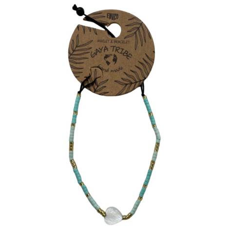 7334864 - Etnico pulsera tobillera corazón color 4