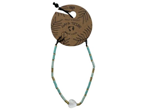 7334864 - Etnico pulsera tobillera corazón color 4