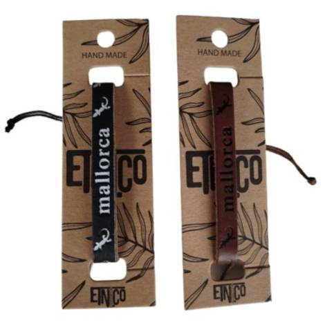 7334914 - Etnico pulsera mallorca piel natural gecko ham cardboard