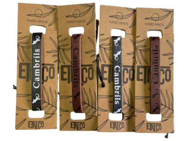 7335067 - Etnico Pulsera Piel lagarto marrón/negro Cambrils