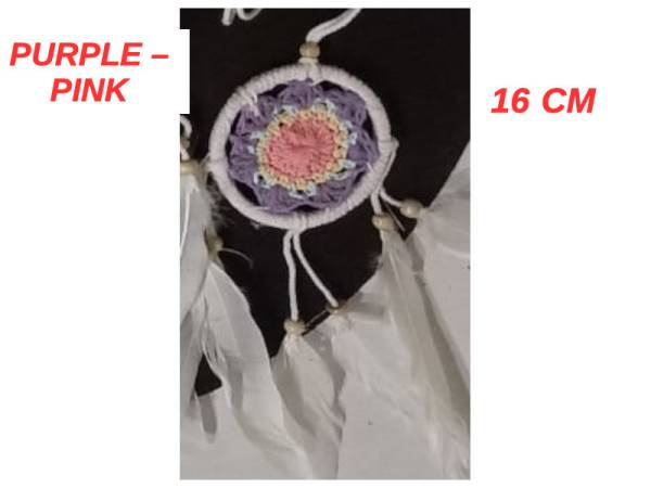 7335233 - Etnico atrapasueños macrame 16cm n6 purple-pink