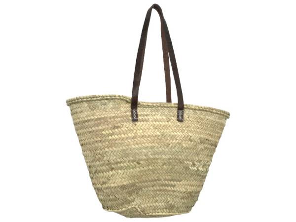 767026 - Sa.co cesta 55cm ref 7(10v) blco 3 bord asa cuero 80cm