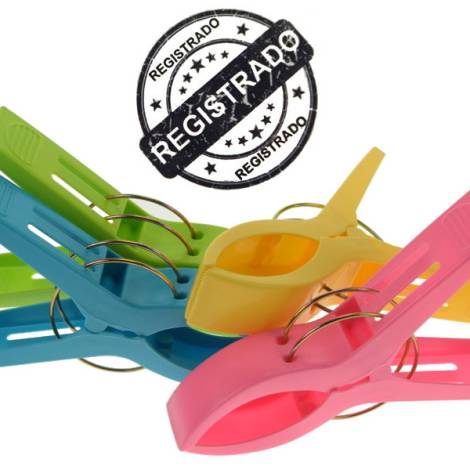 8972563 - Pinzas toalla hamaca blister 4 ud (registrado)