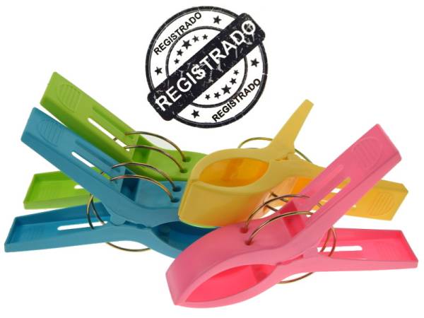 8972563 - Pinzas toalla hamaca blister 4 ud (registrado)