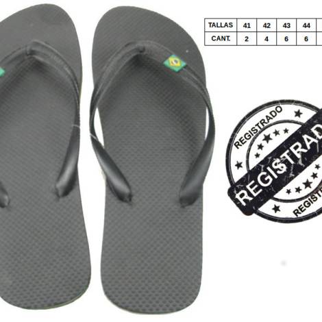 897353 - Flip flop brasileña hombre negra