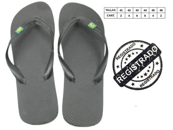 897353 - Flip flop brasileña hombre negra
