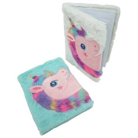 8974985 - Cuaderno unicornio terciopelo 2 16x21