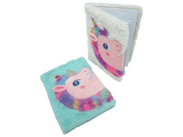 8974985 - Cuaderno unicornio terciopelo 2 16x21