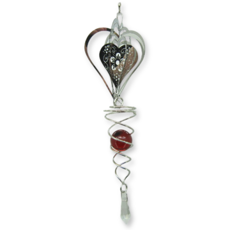 8975050 - Movil metal corazon flor p 25cm