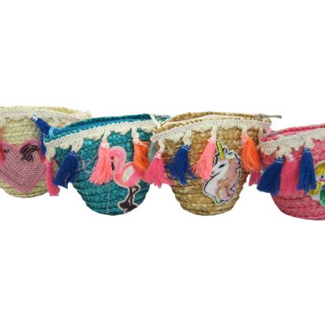 8975206 - Sa.co bolsito niña grande flecos sequins surtido color