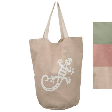 8975224 - Sa.co big beach bag 3 colors assorted gecko 35x45