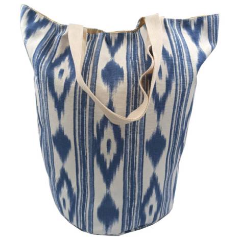 8975689 - Llengos bolsa playa algodon azul 50x33