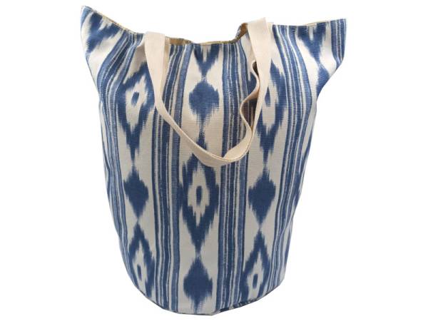8975689 - Llengos bolsa playa algodon azul 50x33