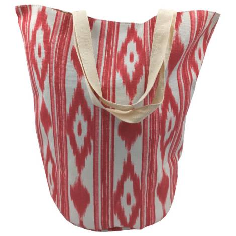 8975692 - Llengos bolsa playa algodon rojo 50x33