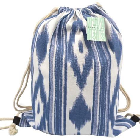 8975694 - Llengos gym bag algodon azul 40x33