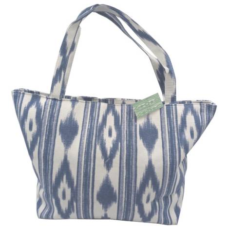 8975699 - Llengos bolsa playa algodon azul 55x38
