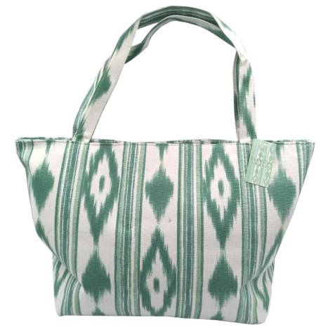 8975700 - Llengos bolsa playa algodon verde 55x38