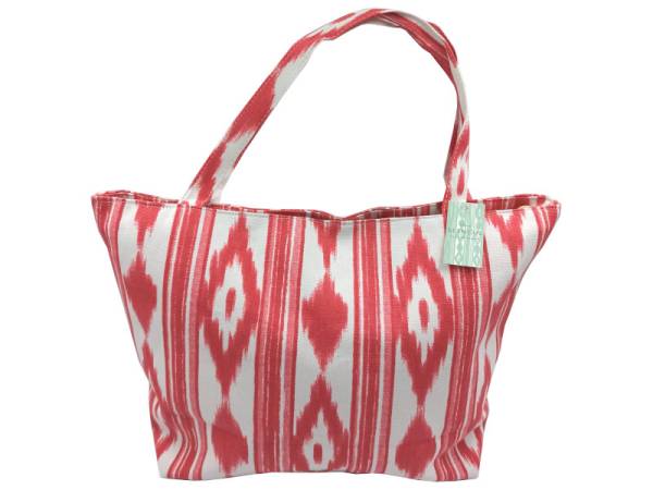8975702 - Llengos bolsa playa algodon rojo 55x38