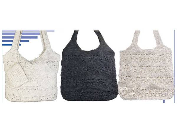 8976050 - Sa.co bolso crochet grande n1 3 colores surtidos