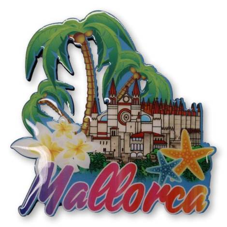 8976744 - Iman palmeras catedral mallorca 7.6x7.7 cm madera
