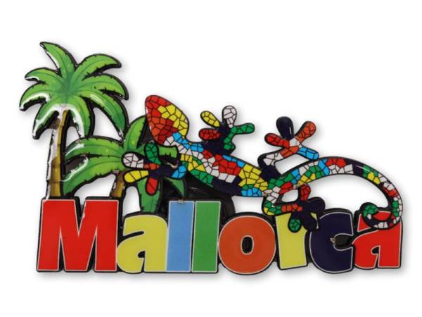 8976745 - Iman palmeras lagarto mallorca 10.2x6 cm madera