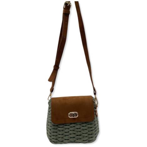 8976962 - Sa.co Bolso ratan verde
