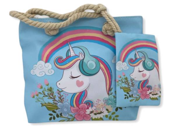 8976971 - Sa.co kid bag 30.5*23 N17 unicornio azul