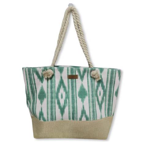 8977167 - Llengos bolsa playa rafia verde 54x36