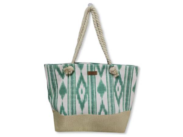 8977167 - Llengos bolsa playa rafia verde 54x36