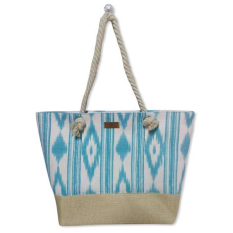 8977170 - Llengos bolsa playa rafia verde agua 54x36