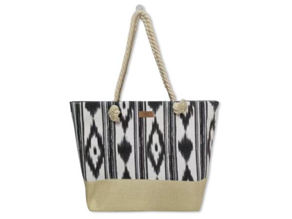 8977171 - Llengos bolsa playa rafia grey 54x36