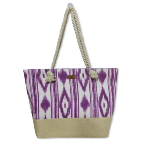 8977172 - Llengos bolsa playa rafia lila 54x36