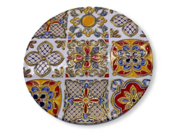 8977334 - Posavasos oro round n 17 10.5cm