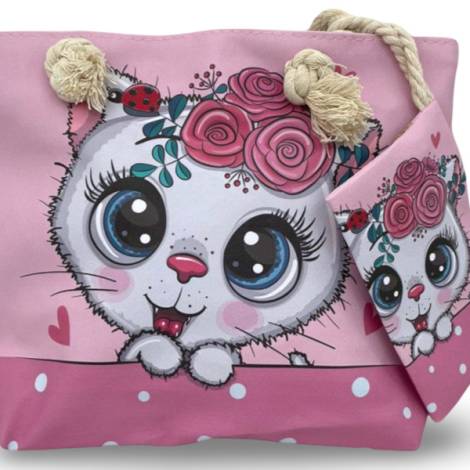 8977382 - Sa.co kid bag gatita flor n33 30.5*23